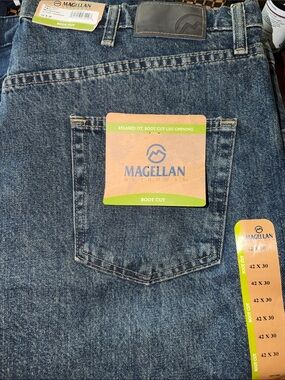 Magellan Outdoors Men's Dark Blue Bootcut Jeans